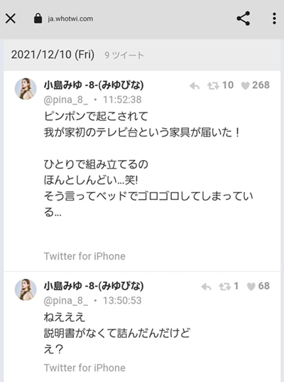 小島みゆの裏取りツイート